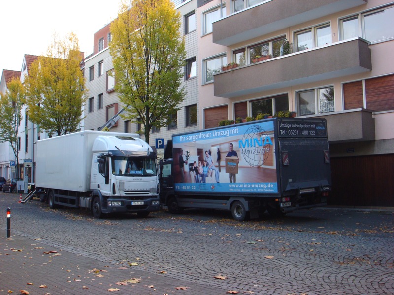 Umzug mit Außenaufzug